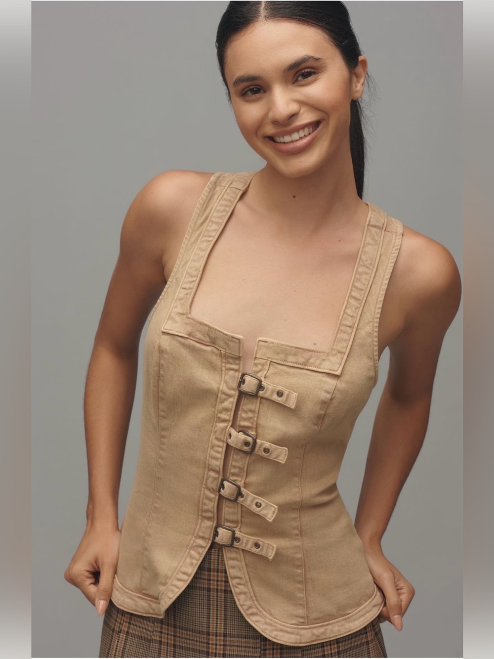 By Anthropologie Hardware Vest in Beige
